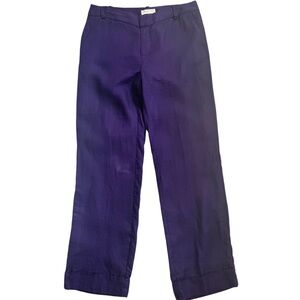 Coldwater Creek Natural fit wide leg linen pants sz10